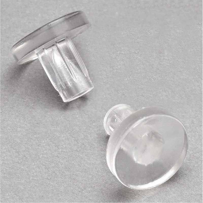 G GOODSZONE GoodsZone 10/Pack Glass Table Top Bumpers Vinyl Clear Pads Spacers for Patio Furniture Indoor Outdoor for 1/4" Inch Hole - Image 1